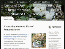 Tablet Screenshot of abortionmemorials.com